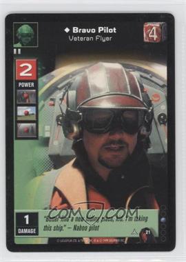 1999 Star Wars: Young Jedi Collectible Card Game - The Menace of Darth Maul - [Base] #21 - Bravo Pilot