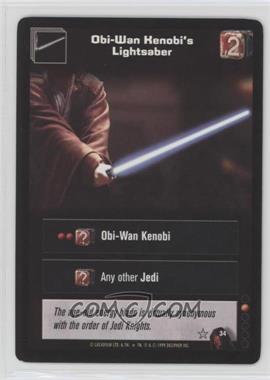 1999 Star Wars: Young Jedi Collectible Card Game - The Menace of Darth Maul - [Base] #34 - Obi-Wan Kenobi's Lightsaber