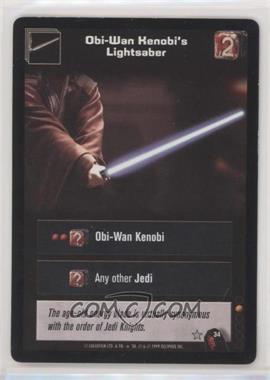 1999 Star Wars: Young Jedi Collectible Card Game - The Menace of Darth Maul - [Base] #34 - Obi-Wan Kenobi's Lightsaber