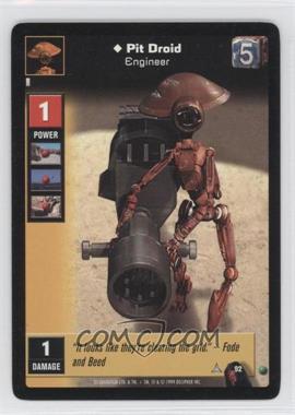 1999 Star Wars: Young Jedi Collectible Card Game - The Menace of Darth Maul - [Base] #92 - Pit Droid