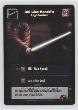 1999 Star Wars: Young Jedi Collectible Card Game - The Menace of Darth Maul - Diffraction Foils #F6 - Obi-Wan Kenobi's Lightsaber