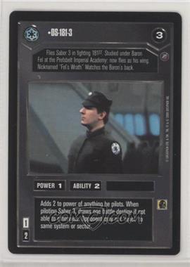 2000 Star Wars Customizable Card Game: Death Star II Limited - Expansion Set [Base] #DS18 - DS-181-3