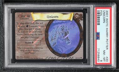 2001 Harry Potter TCG - [Base] - Foil Premium #20 - Unicorn [PSA 8 NM‑MT]