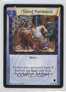 2001 Harry Potter Trading Card Game - Quidditch Cup - [Base] #41 - Missing Parchment
