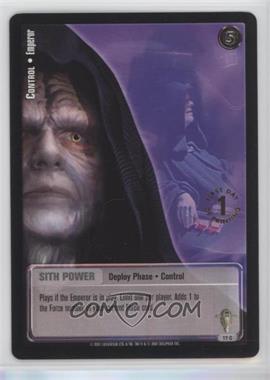 2001 Star Wars: Jedi Knights Trading Card Game - Scum and Villainy [Base] - 1st day Printing #17 - Control - Emperor