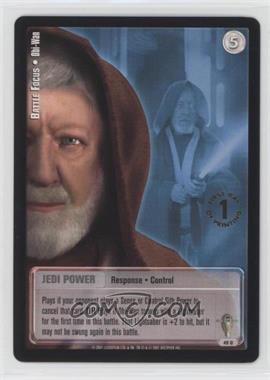 2001 Star Wars: Jedi Knights Trading Card Game - Scum and Villainy [Base] - 1st day Printing #49 - Battle Focus - Obi Wan