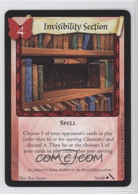 2002 Harry Potter TCG - The Chamber of Secrets - [Base] #70 - Invisibility Section