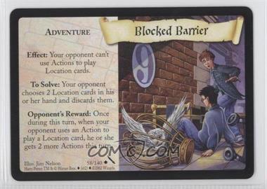 2002 Harry Potter Trading Card Game - The Chamber of Secrets - [Base] #58 - Blocked Barrier