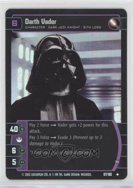 2002 Star Wars: The Trading Card Game - A New Hope - Booster Pack [Base] #67 - Darth Vader [EX to NM]