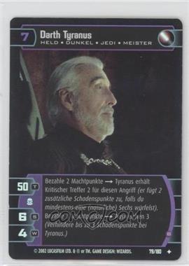 2002 Star Wars: The Trading Card Game - Attack of the Clones - [Base] - German Foil #79 - Darth Tyranus
