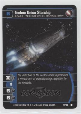 2002 Star Wars: The Trading Card Game - Attack of the Clones - [Base] #177 - Techno Union Starship