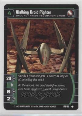 2002 Star Wars: The Trading Card Game - Attack of the Clones - [Base] #179 - Walking Droid Fighter