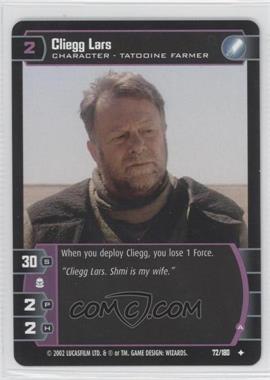 2002 Star Wars: The Trading Card Game - Attack of the Clones - [Base] #72 - Cliegg Lars