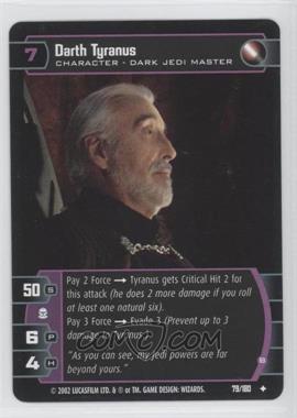 2002 Star Wars: The Trading Card Game - Attack of the Clones - [Base] #79 - Darth Tyranus