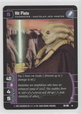 2002 Star Wars: The Trading Card Game - Attack of the Clones - [Base] #93 - Kit Fisto