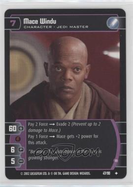 2002 Star Wars: The Trading Card Game - Sith Rising - Booster Pack [Base] #47 - Mace Windu [EX to NM]