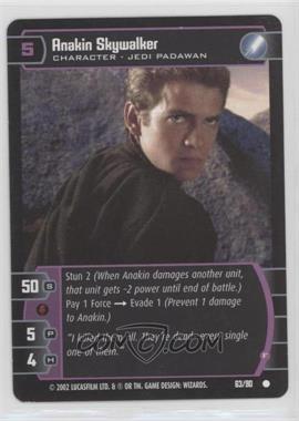 2002 Star Wars: The Trading Card Game - Sith Rising - Booster Pack [Base] #63 - Anakin Skywalker