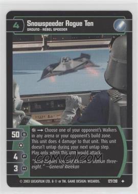 2003 Star Wars TCG: The Empire Strikes Back - [Base] #127 - Snowspeeder Rogue Ten