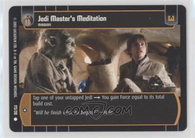 2003 Star Wars TCG: The Empire Strikes Back - [Base] #173 - Jedi Master's Meditation