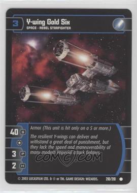 2003 Star Wars TCG: The Empire Strikes Back - [Base] #210 - Y-wing Gold Six