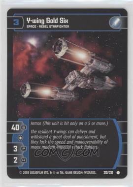 2003 Star Wars TCG: The Empire Strikes Back - [Base] #210 - Y-wing Gold Six