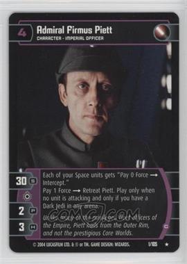 2004 Star Wars: The Trading Card Game - Return of the Jedi - Booster Pack [Base] #1 - Admiral Firmus Piett