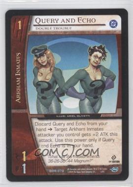 2004 VS System DC Origins - Booster Pack [Base] - 1st Edition #DOR-076 - Query and Echo (Double Trouble)