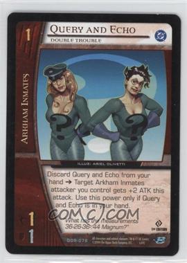 2004 VS System DC Origins - Booster Pack [Base] - 1st Edition #DOR-076 - Query and Echo (Double Trouble)