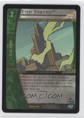 2004 VS System Marvel Web of Spider-Man - Booster Pack [Base] - 1st Edition Foil #MSM-095 - Fisk Towers