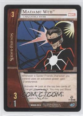 2004 VS System Marvel Web of Spider-Man - Booster Pack [Base] - 1st Edition #MSM-003 - Madame Web