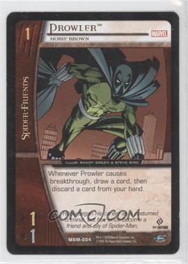 2004 VS System Marvel Web of Spider-Man - Booster Pack [Base] - 1st Edition #MSM-004 - Prowler