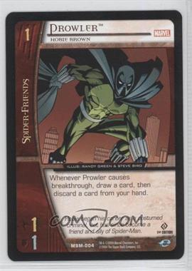 2004 VS System Marvel Web of Spider-Man - Booster Pack [Base] - 1st Edition #MSM-004 - Prowler