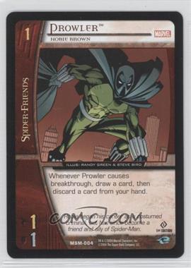 2004 VS System Marvel Web of Spider-Man - Booster Pack [Base] - 1st Edition #MSM-004 - Prowler