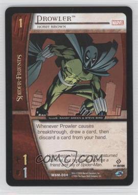 2004 VS System Marvel Web of Spider-Man - Booster Pack [Base] - 1st Edition #MSM-004 - Prowler