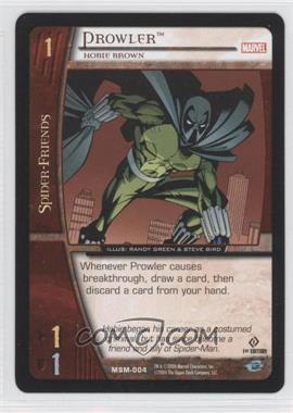 2004 VS System Marvel Web of Spider-Man - Booster Pack [Base] - 1st Edition #MSM-004 - Prowler