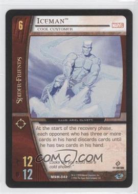 2004 VS System Marvel Web of Spider-Man - Booster Pack [Base] - 1st Edition #MSM-042 - Iceman
