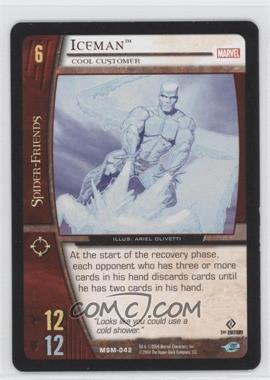 2004 VS System Marvel Web of Spider-Man - Booster Pack [Base] - 1st Edition #MSM-042 - Iceman