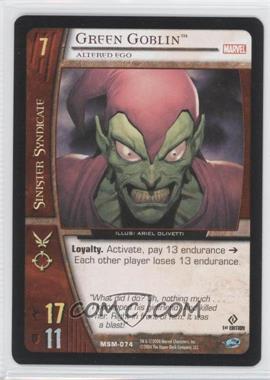 2004 VS System Marvel Web of Spider-Man - Booster Pack [Base] - 1st Edition #MSM-074 - Green Goblin