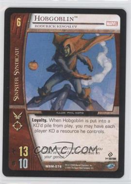 2004 VS System Marvel Web of Spider-Man - Booster Pack [Base] - 1st Edition #MSM-076 - Hobgoblin