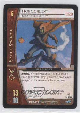 2004 VS System Marvel Web of Spider-Man - Booster Pack [Base] - 1st Edition #MSM-076 - Hobgoblin