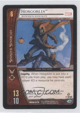 2004 VS System Marvel Web of Spider-Man - Booster Pack [Base] - 1st Edition #MSM-076 - Hobgoblin