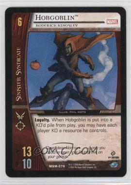 2004 VS System Marvel Web of Spider-Man - Booster Pack [Base] - 1st Edition #MSM-076 - Hobgoblin