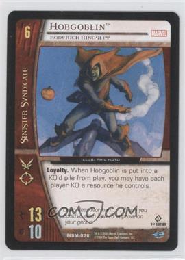 2004 VS System Marvel Web of Spider-Man - Booster Pack [Base] - 1st Edition #MSM-076 - Hobgoblin