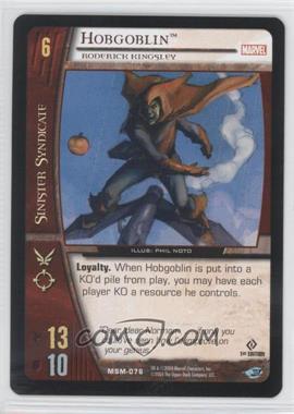 2004 VS System Marvel Web of Spider-Man - Booster Pack [Base] - 1st Edition #MSM-076 - Hobgoblin