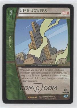 2004 VS System Marvel Web of Spider-Man - Booster Pack [Base] - 1st Edition #MSM-095 - Fisk Towers
