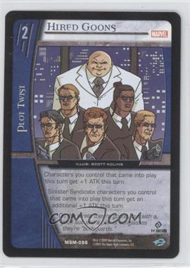 2004 VS System Marvel Web of Spider-Man - Booster Pack [Base] - 1st Edition #MSM-098 - Hired Goons