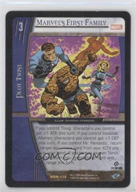 2004 VS System Marvel Web of Spider-Man - Booster Pack [Base] - 1st Edition #MSM-116 - Marvel's First Family