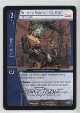 2005 VS System Marvel Avengers - Booster Pack [Base] #MAV-072 - Behavior Modification Device