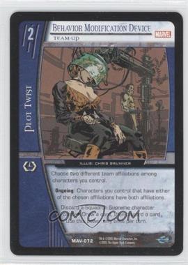 2005 VS System Marvel Avengers - Booster Pack [Base] #MAV-072 - Behavior Modification Device