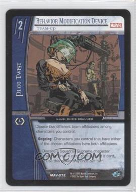 2005 VS System Marvel Avengers - Booster Pack [Base] #MAV-072 - Behavior Modification Device